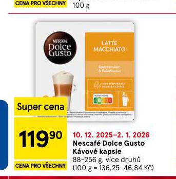 NESCAFÉ DOLCE GUSTO KÁVOVÉ KAPSLE