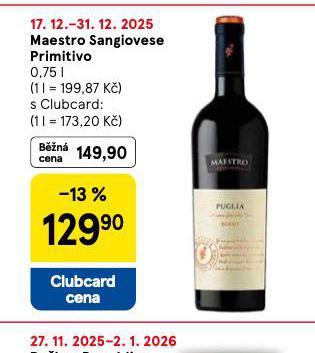 MAESTRO SANGIOVESE PRIMITIVO