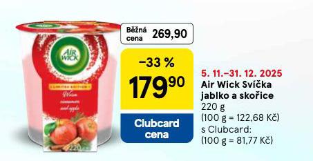 AIR WICK SVÍČKA JABLKO A SKOŘICE
