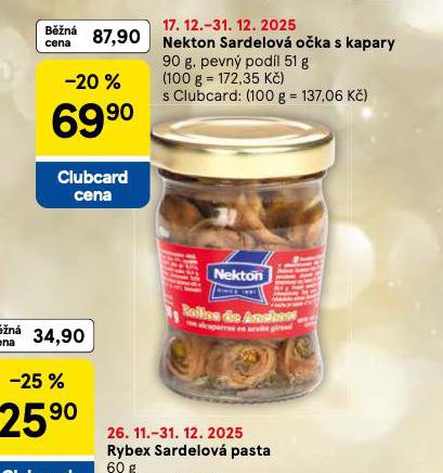 NEKTON SARDELOVÁ OČKA S KAPARY