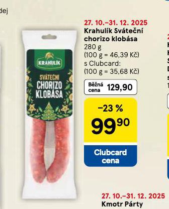 KRAHUL�K SV�TE�N� CHORIZO KLOB�SA