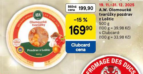 A.W. OLOMOUCK� TVARَKY POZDRAV Z LO�TIC