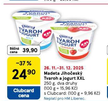 MADETA JIHO�ESK� TVAROH A JOGURT XXL