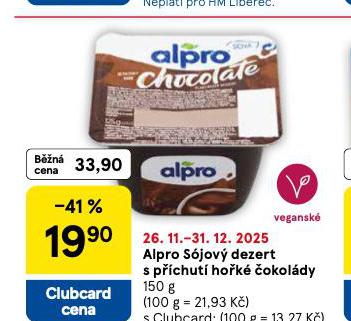 ALPRO SÓJOVÝ DEZERT S PŘÍCHUTÍ HOŘKÉ ČOKOLÁDY