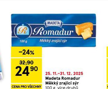 MADETA ROMADUR MĚKKÝ ZRAJÍCÍ SÝR