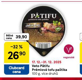 VETO PATIFU PRÉMIOVÁ TOFU PAŠTIKA