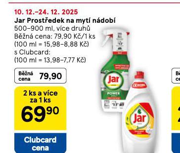 JAR PROSTŘEDEK NA NÁDOBÍ