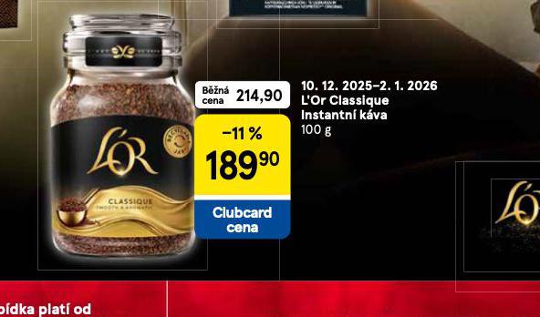 L´OR CLASSIQUE INSTANTNÍ KÁVA