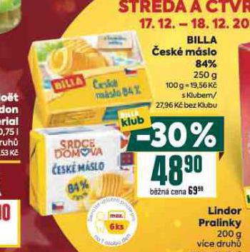 BILLA �ESK� M�SLO