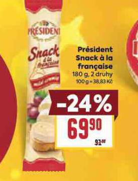PRÉSIDENT SNACK Á LA FRANCOISE