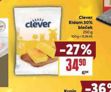CLEVER EIDAM 30% BLOČEK