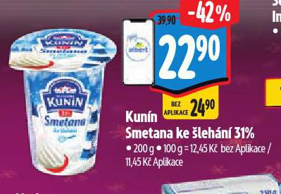 KUNÍN SMETANA KE ŠLEHÁNÍ