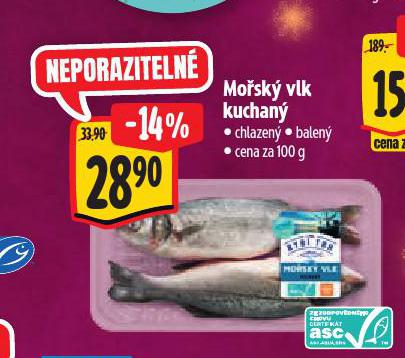 MOŘSKÝ VLK KUCHANÝ