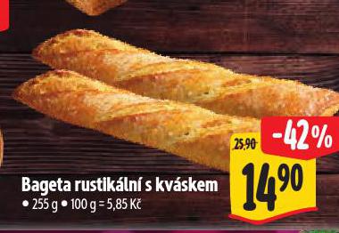 BAGETA RUSTIKÁLNÍ S KVÁSKEM