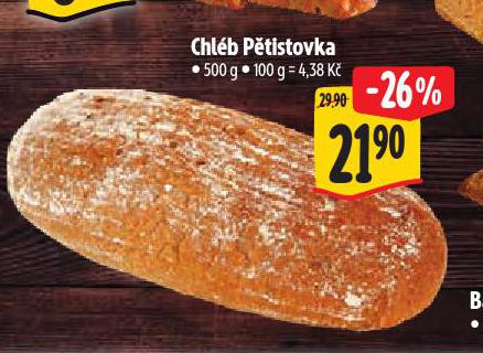 CHLÉB PĚTISTOVKA