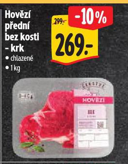 HOVĚZÍ PŘEDNÍ BEZ KOSTI