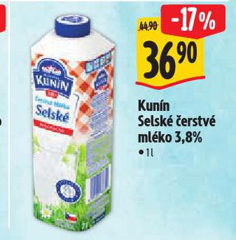 KUNÍN SELSKÉ ČERSTVÉ MLÉKO