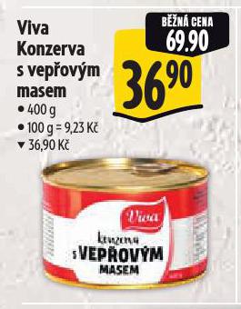 VIVA KONZERVA S VEPŘOVÝM MASEM