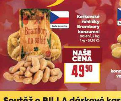 KEŘKOVSKÉ ROHLÍČKY BRAMBORY KONZUMNÍ