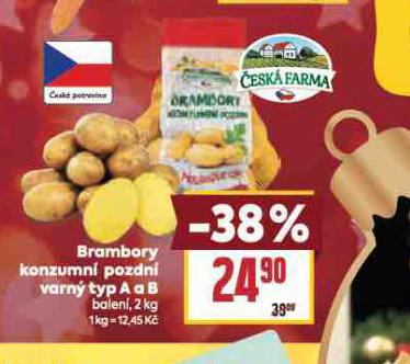 BRAMBORY KONZUMNÍ POZDNÍ