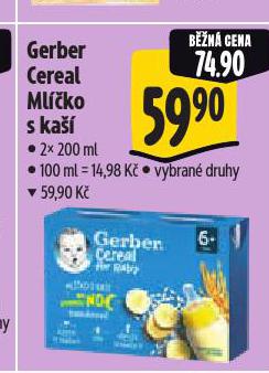 GERBER CEREAL MLÍČKO S KAŠÍ