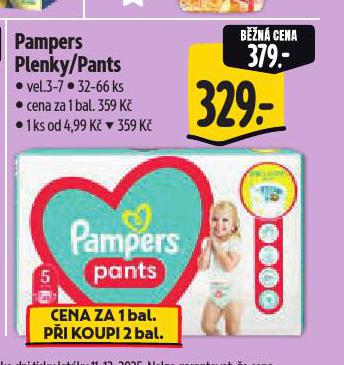 PAMPERS DĚTSKÉ PLENKY