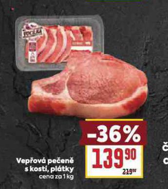 VEPŘOVÁ PEČENĚ S KOSTÍ, PLÁTKY