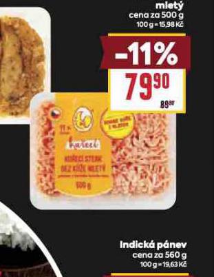 KUŘECÍ STEAK MLETÝ