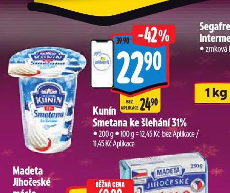 KUNÍN SMETANA KE ŠLEHÁNÍ