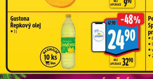 GUSTONA ŘEPKOVÝ OLEJ