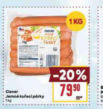 CLEVER JEMNÉ KUŘECÍ PÁRKY