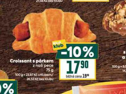 CROISSANT S PÁRKEM