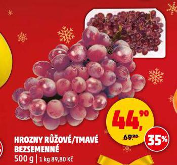 HROZNY RŮŽOVÉ BEZSEMENNÉ