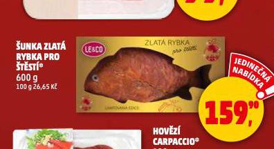 ŠUNKA ZLATÁ RYBKA PRO ŠTĚSTÍ