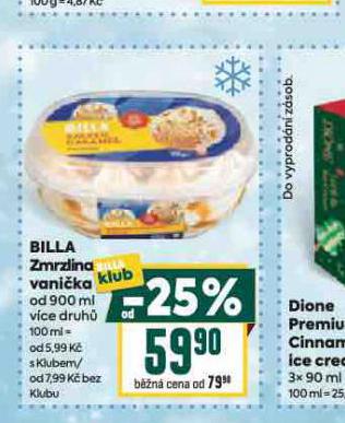 BILLA ZMRZLINA VANIČKA