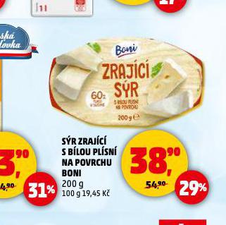 SÝR ZRAJÍCÍ S BÍLOU PLÍSNÍ NA POVRCHU