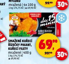 SMAŽENÉ KUŘECÍ ŘÍZEČKY PIKANT