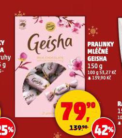 PRALINKY MLÉČNÉ GEISHA