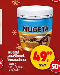 NUGETA ARAŠÍDOVÁ POMAZÁNKA