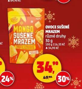 OVOCE SUŠENÉ MRAZEM