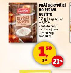 PRÁŠEK KYPŘICÍ DO PEČIVA GUSTITO