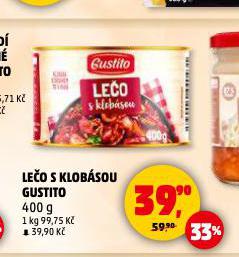 LEČO S KLOBÁSOU GUSTITO