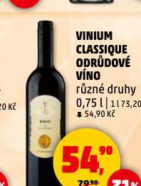VINIUM CLASSIQUE ODRŮDOVÁ VÍNO