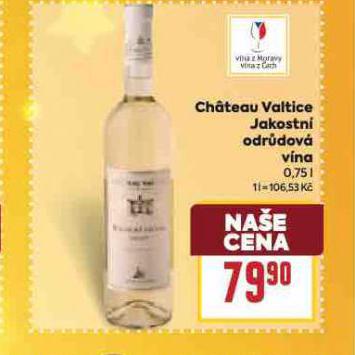 CHATEAU VALTICE JAKOSTNÍ ODRŮDOVÁ VÍNA