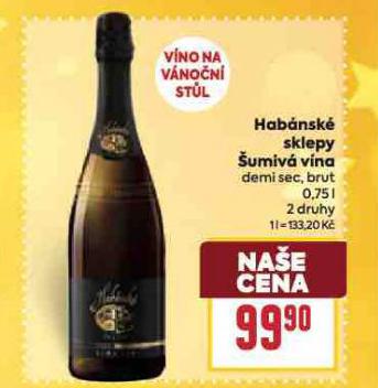 HABÁNSKÉ SKLEPY ŠUMIVÁ VÍNA