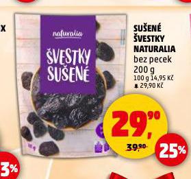 SUŠENÉ ŠVESTKY NATURALIA