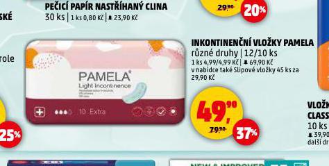 PAMELA INKONTINENČNÍ VLOŽKY
