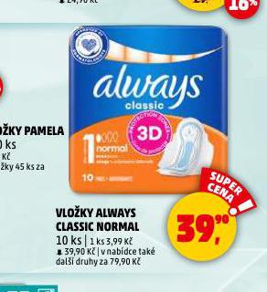 ALWAYS DÁMSKÉ VLOŽKY