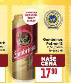 PIVO GAMBRINUS PATRON 12