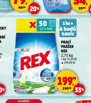 REX PRACÍ PRÁŠEK